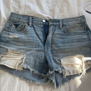 ripped jean shorts